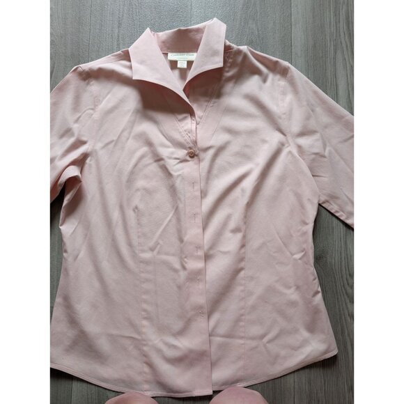 Coldwater Creek Pink 3/4 Sleeve Button-Front Blouse PM - Picture 3 of 7